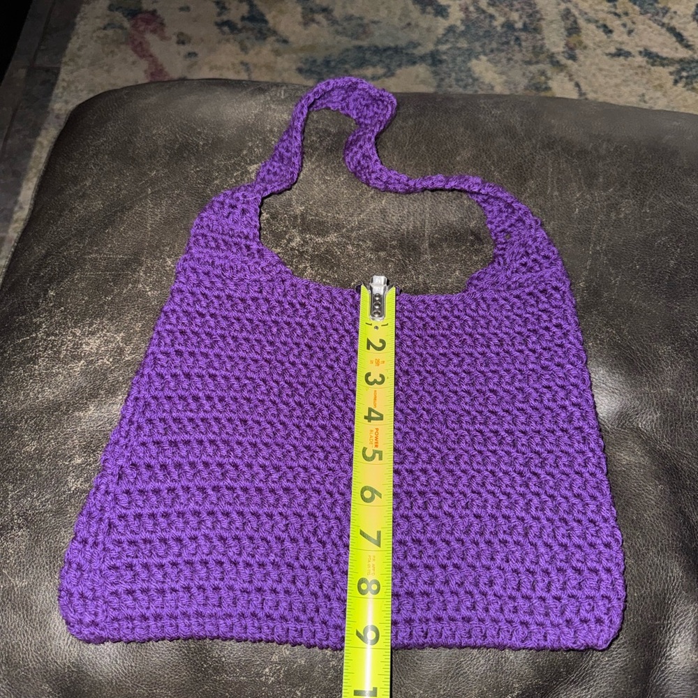 Purple Crochet Women Bag